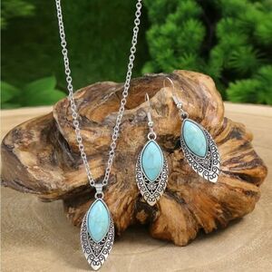 Vintage Ancient Silver Charm Geometric Embossed 3pc set